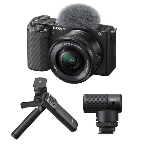 Sony ZV-E10 Mirrorless Camera with 16-50mm Lens (Black)