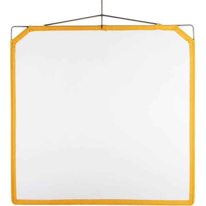 Matthews Solid Frame Scrim White Artificial Silk 48x48