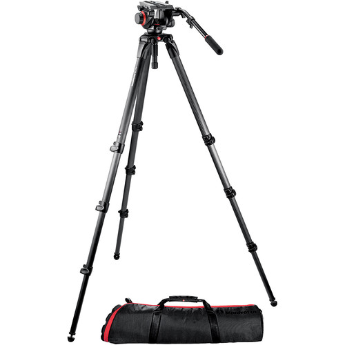 Manfrotto 504HD Head w/536 3-Stage Carbon Fiber Tripod System