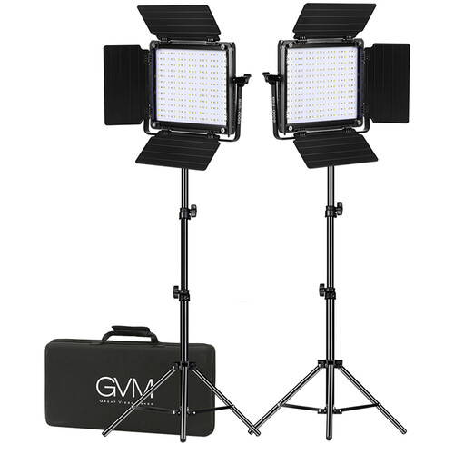 GVM 800D-RGB LED Studio 2-Video Light Kit