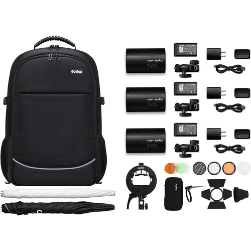 Godox AD100pro Pocket Flash 3-Light Kit