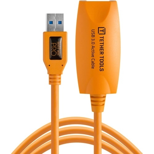 Tether Pro USB 3.0 Active Extension, 16', Hi-Visibility ORG