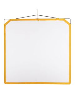 Matthews Solid Frame Scrim White Artificial Silk 48x48"