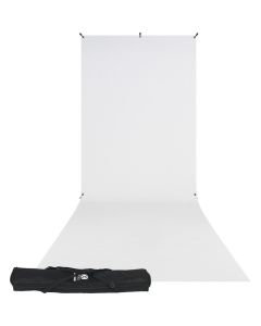 Westcott X-Drop Wrinkle-Resistant Backdrop Kit - High-Key White Sweep (5' x 12')