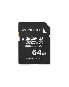 Angelbird AV PRO SD Card 64GB, UHS-II / V90 / U3 / Class 10, Read:300 MB/s, Write:280 MB/s
