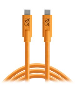 Tether Tools TetherPro USB Type-C Male to USB Type-C Male Cable (15', Orange)