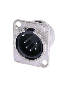 NEUTRIK 5 pole male receptacle, solder cups, Nickel housing, silver contacts