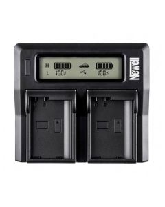 Newell DC-LCD two-channel charger for Canon LP-E6 batteries