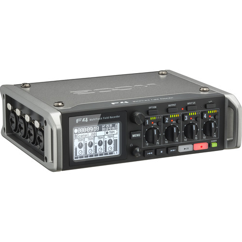 Zoom F4 Multitrack Field Recorder with Timecode - 6 Inputs / 8 Tracks