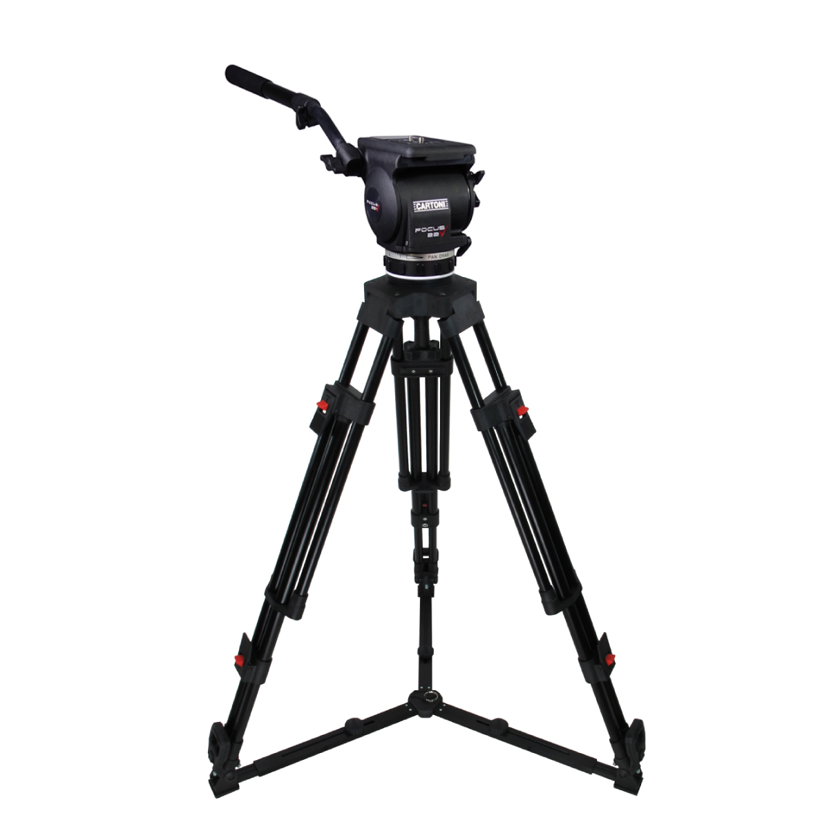 Cartoni Focus 22 with 2 stage carbonfibre Tripod , soft bag,  Fluid Head, 3-22 kg