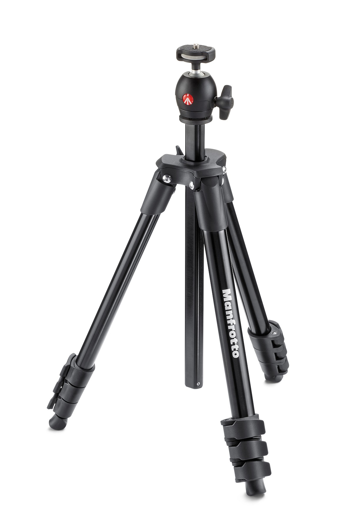 Manfrotto Compact Light aluminium tripod with ball head, black (MKCOMPACTLT-BK)