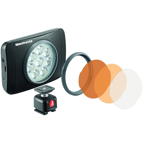 Manfrotto LED Light Lumimuse 8 LED, black, snap-fit filter mount