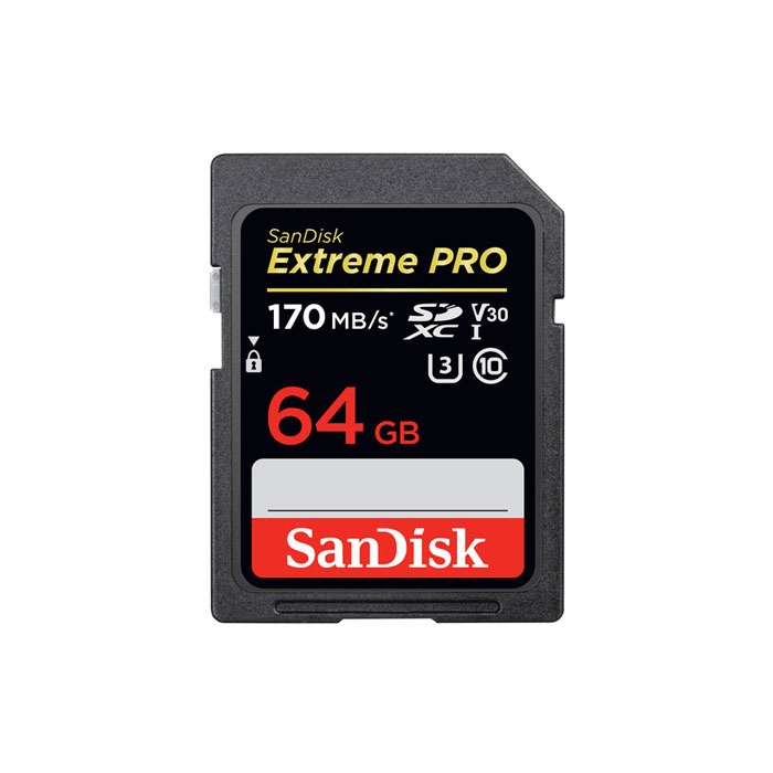 SanDisk Extreme Pro SDXC Card 64GB - 170MB/s V30 UHS-I U3