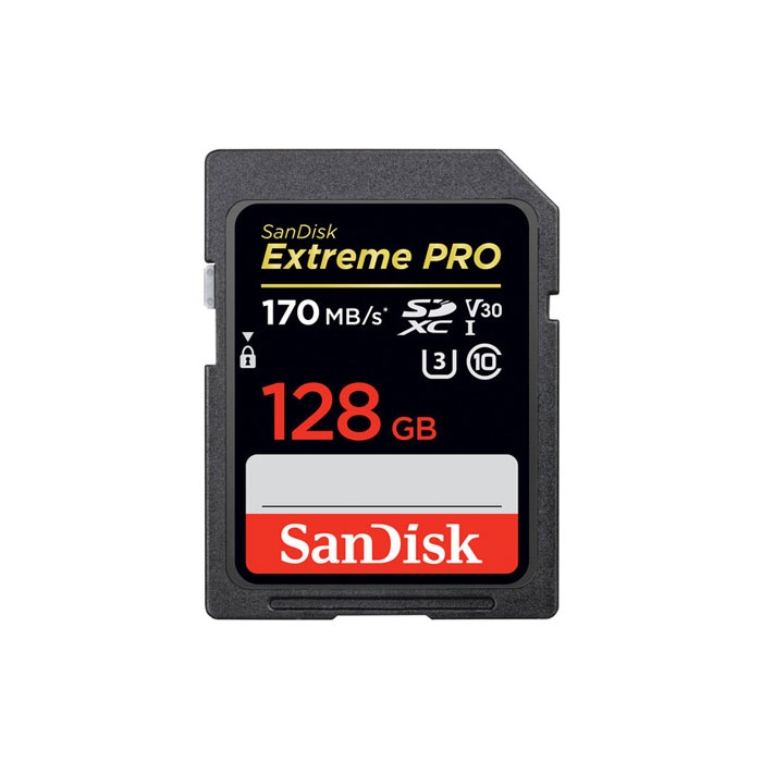 SanDisk Extreme Pro 128 GB SDXC Card 170MB/s V30 UHS-I U3