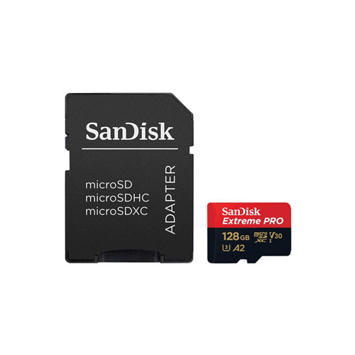 SanDisk Extreme Pro microSD UHS I Card 128GB for 4K Video on Smartphones, Action Cams & Drones 200MB/s Read, 90MB/s Write,