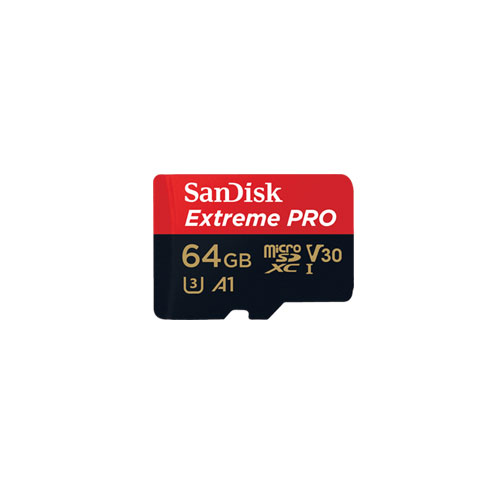 SanDisk microSDXC Extreme - 64GB + SD Adapter + Rescue Pro Deluxe 160MB/s A2 C10 V30 UHS-I U3