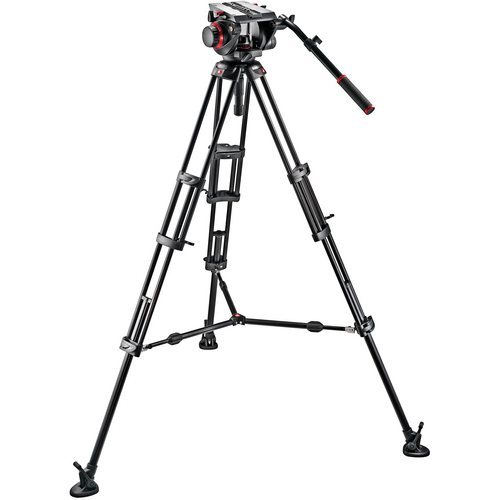 Manfrotto 509HD Video Head with 545B Tripod Legs, Mid-spreader & a Padded Bag